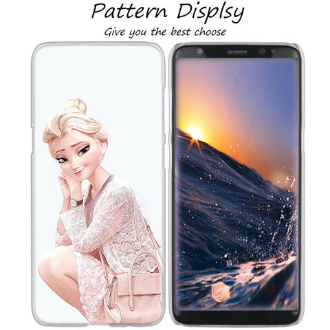 MLLSE Hot Frozen Princess Elsa Anna Hot Hard Case Cover for Samsung Galaxy S10 Lite S9 S8 Plus S7 S6 Edge S5 S4 Mini Cover