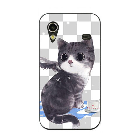 Fashion Cartoon Case For Samsung Galaxy Ace S5830i GT S5830 GT-S5830i Phone Bag Cat Landscape Drawing Back Cover Hot