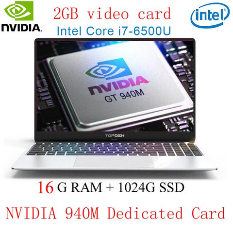 Intel i7 6500U Laptop 8G 16G RAM Laser Russian Keyboard ноутбук 1T SSD NVIDIA GeForce 940M Notebook Computer Backlit Keyboard