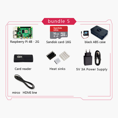 New 2019 Official Original Raspberry Pi 4 Model B Development Board Kit RAM 1G/2G/4G 4 Core CPU 1.5Ghz 3 Speeder Than Pi 3B+