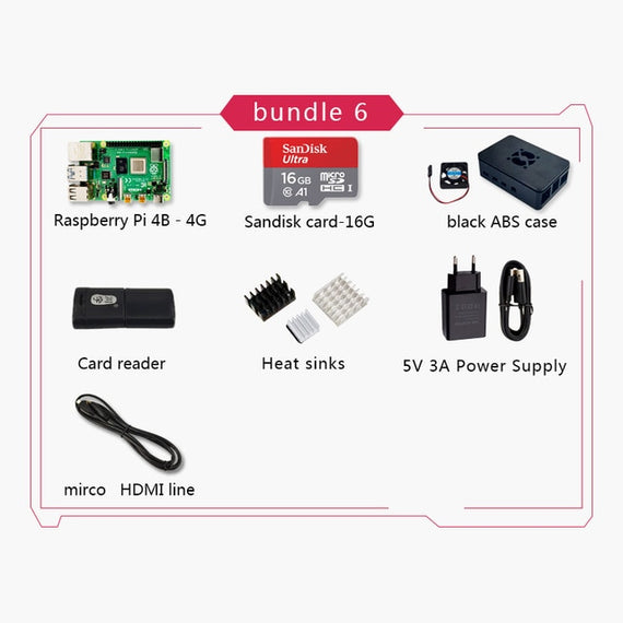 New 2019 Official Original Raspberry Pi 4 Model B Development Board Kit RAM 1G/2G/4G 4 Core CPU 1.5Ghz 3 Speeder Than Pi 3B+