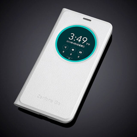 Hot Sell Circle View Window Case Cover for ASUS Zenfone Go flip pu leather Case For ASUS Zenfone go 5.0 inch ZB500KL ZB500KG