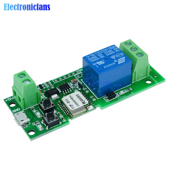 DC 5V 433Mhz Sonoff WiFi Wireless Smart Switch Relay Module For Smart Home For Apple For Android App Control Self-lock TOP