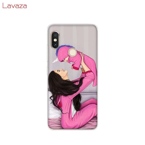 Lavaza Brown Hair Baby Mom Girl Queen Hard Case for Huawei Mate 10 20 P9 P10 P20 Lite Pro P smart for Honor 8X 10 Lite Cover