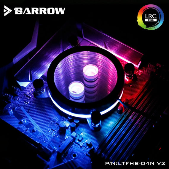 Barrow CPU Water Block use for INTEL LGA 1150 1151 1155 1156 Acrylic + Copper Radiator RGB 5V GND to 3PIN Hearder in Motherboard